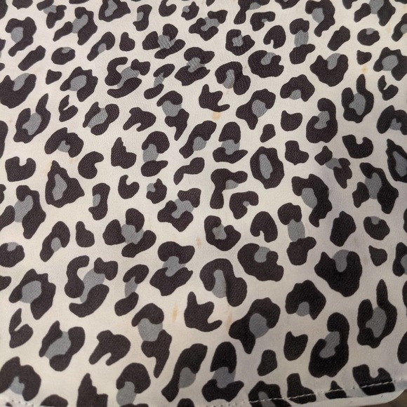 Rebecca Taylor snow leopard print long sleeve silk blouse size 8 - Picture 8 of 8
